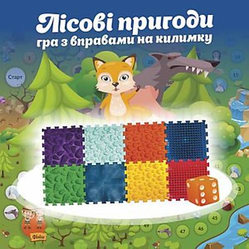 

Массажный коврик Ортек Микс Пазлы 8 элементов с игрой «Лесные приключения» AToys (09631)