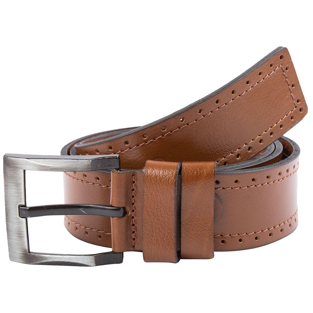 

Кожаный ремень мужской YSK 130х4,3 см Коричневый