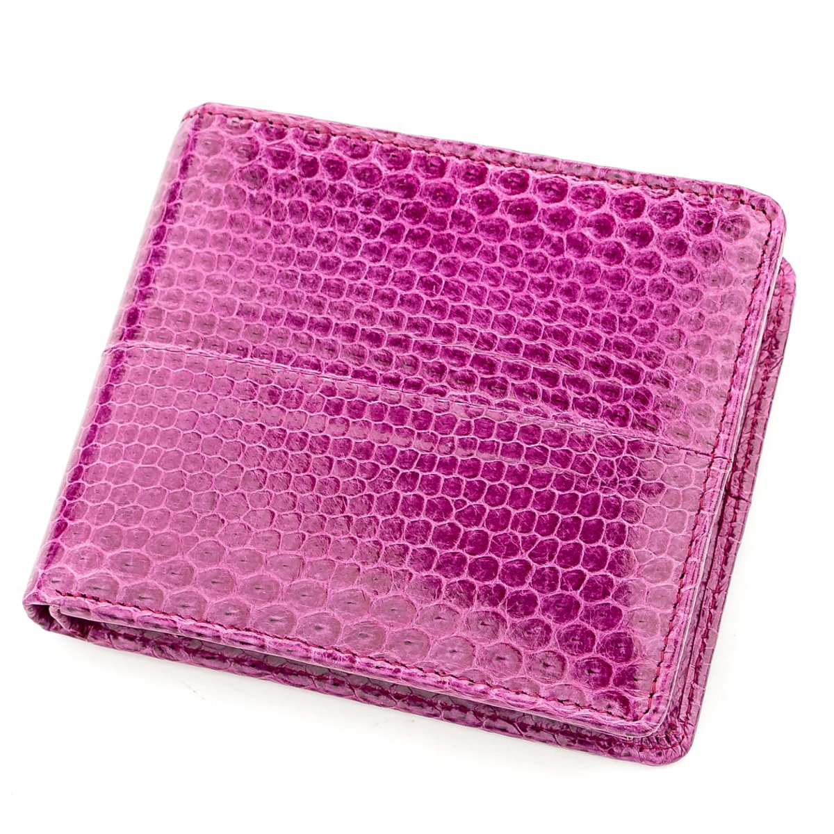 

Кожаный кошелек женский SNAKE LEATHER 10,5х9х1 см Розовый