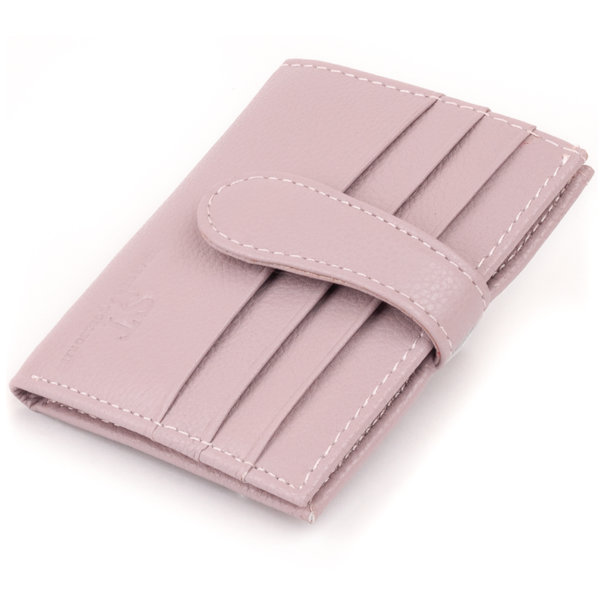 

Кожаный кошелек-визитница женский ST Leather 10х8х1,5 см Розовый