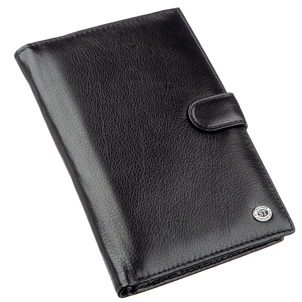 

Кошелек-визитница кожаный мужской ST Leather 11,5х17,5 см Черный