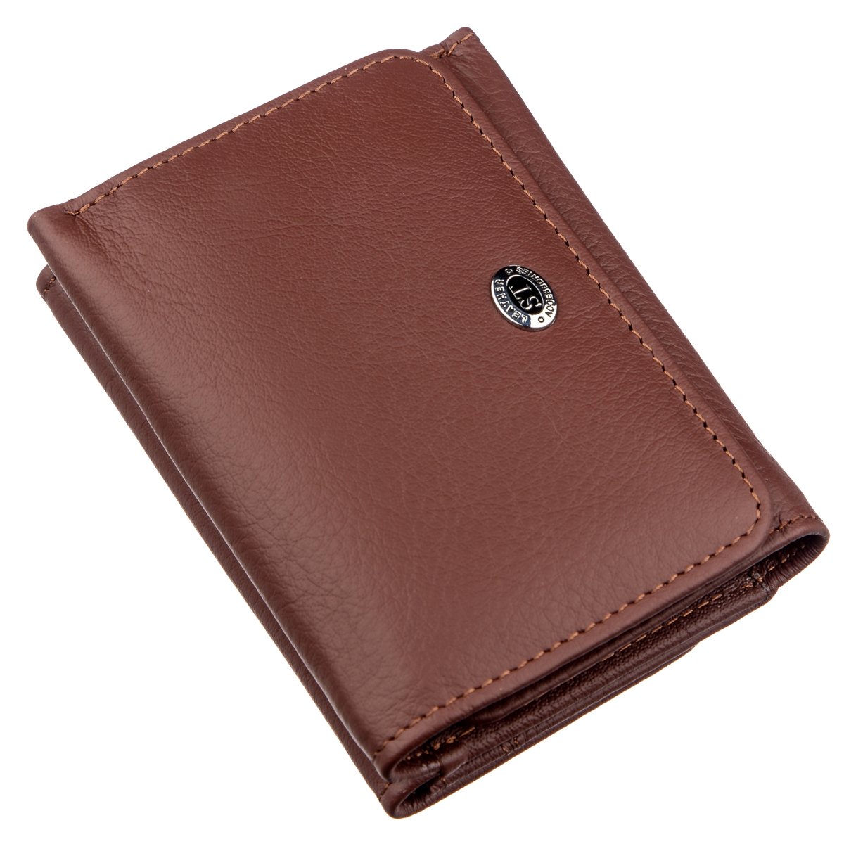 

Кожаный кошелек женский ST Leather 9х11,5 см Коричневый