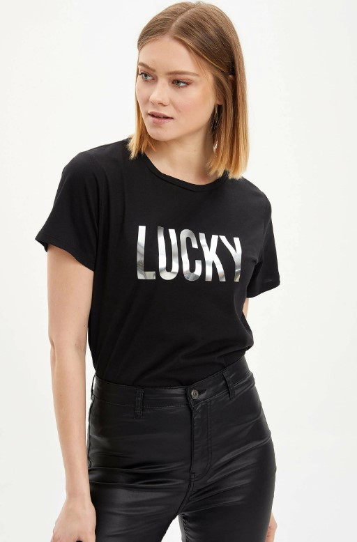 

Футболка Defacto Lucky M Черная (DeF Woman -3018-2)