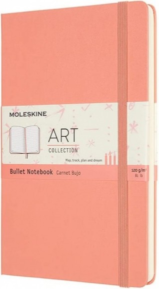 

Блокнот Moleskine Art Bullet середній 13 х 21 см в крапку кораловий