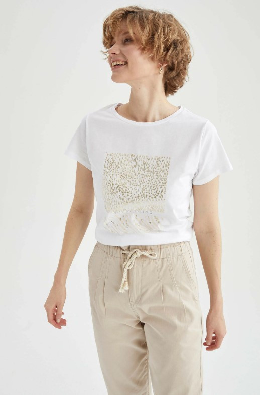 

Футболка Defacto Get glowing 2XL Белая (DeF Woman -3003-5)