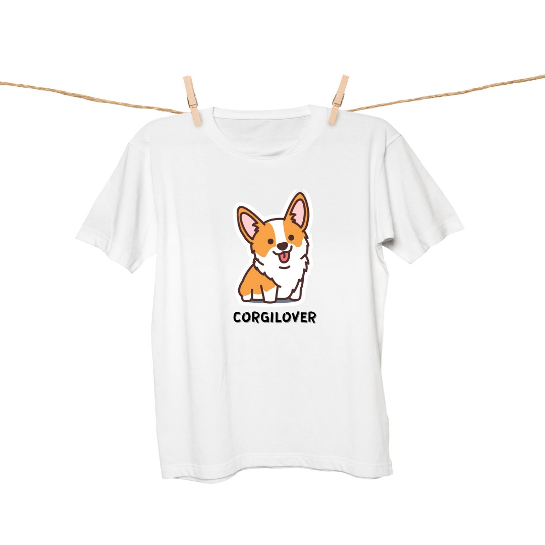 

Футболка женская с корги Corgilover CORGINUTI белая размер L