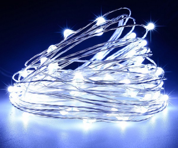 

Гирлянда медная проволока 100LED (RD-7107) 10м (контрол.220V) лампочки-синие VIALED
