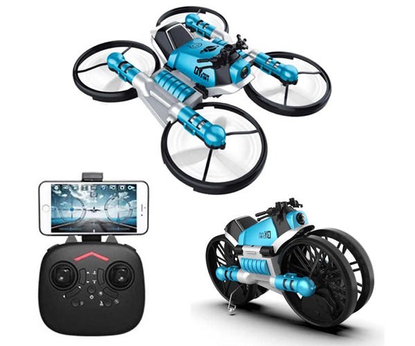 

Квадрокоптер дрон-трансформер QY Leap Speed PRO мотоцикл 2 в 1 Синий