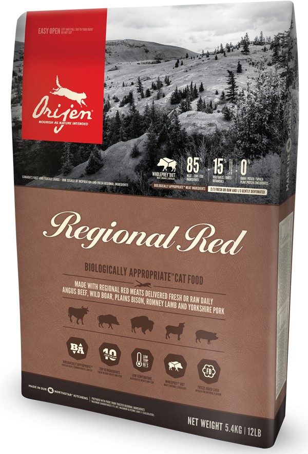 

Сухой корм для котов и котят Orijen Ориджен regional red cat 5.4 кг