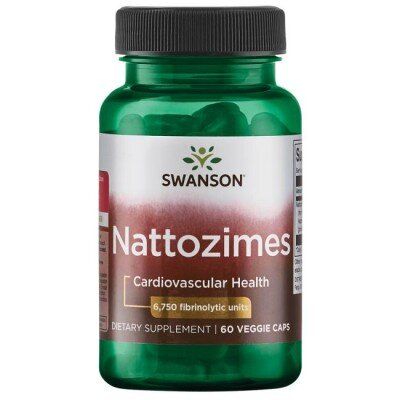 

Наттокиназа, Nattozimes, Swanson, 195 мг, 60 вегетарианских капсул (SWA-02326)