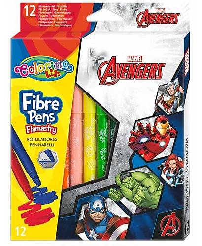 

Фломастеры 12 цветов AVENGERS Colorino (91482PTR)