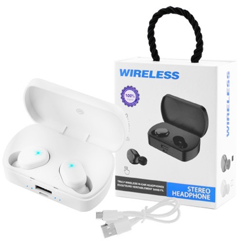 

Беспроводные bluetooth-наушники TWS-10 5.0 с кейсом, беспроводная зарядка, power bank, white