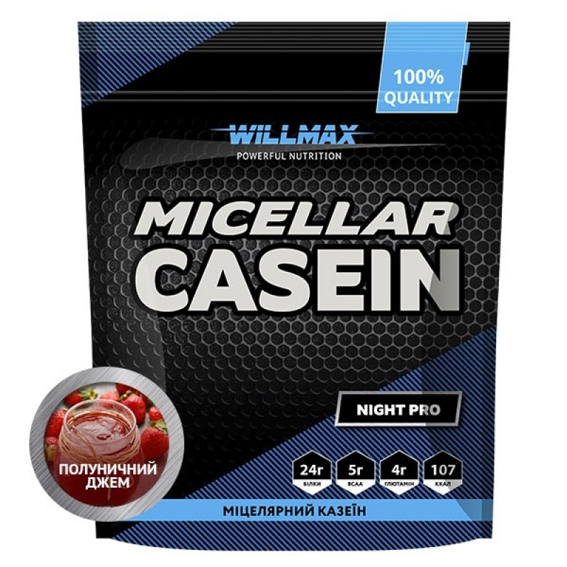 

Протеин мицеллярный казеин Вилмакс / Willmax Micellar Casein 80% 900 г клубника