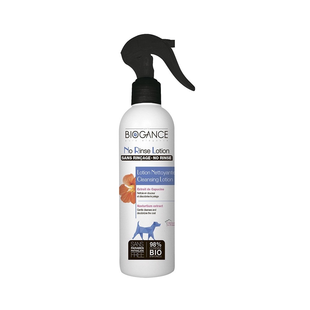 

Очищуючий лосьйон, що не потребує змивання для собак Biogance No Rinse Lotion Dog 250мл