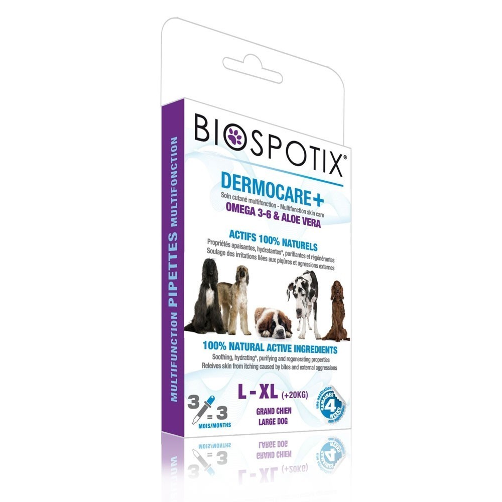 

Biospotix DERMOCARE+ L-XL спот он для догляду за шкірою та шерстю собак +20кг (3мл х 3)