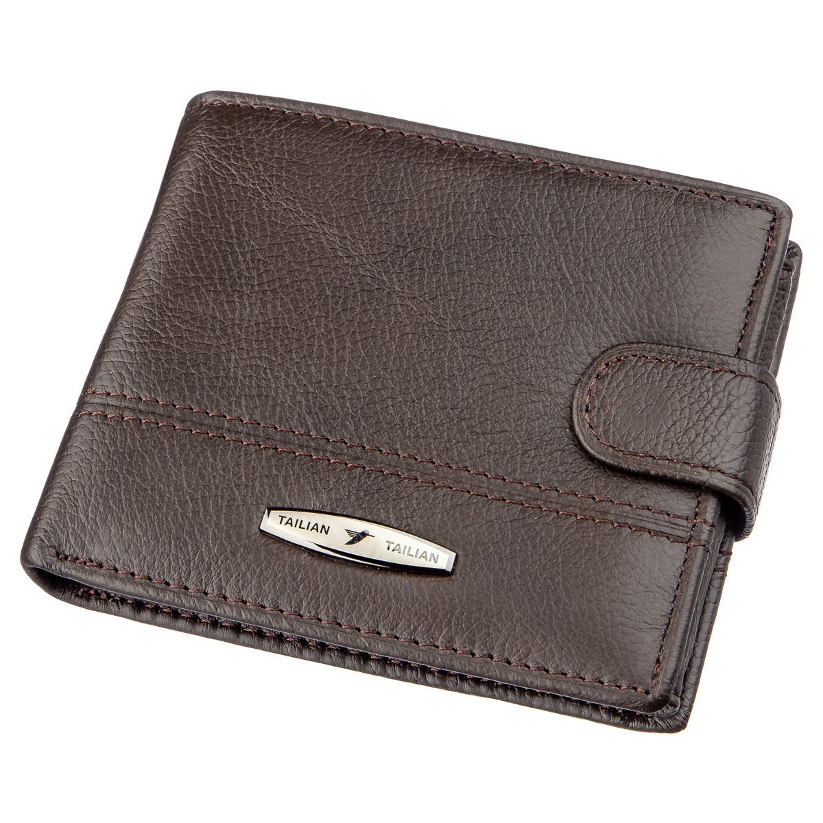 

Кожаный кошелек мужской Tailian 9,5х11х2 см Коричневый