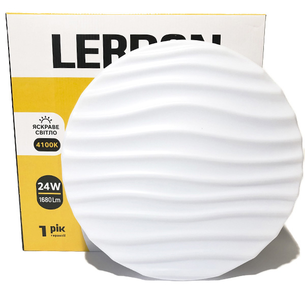 

Светильник LED накладной LEBRON L-CL-WAVE, 24W, 1680Lm, 4100К (4641)