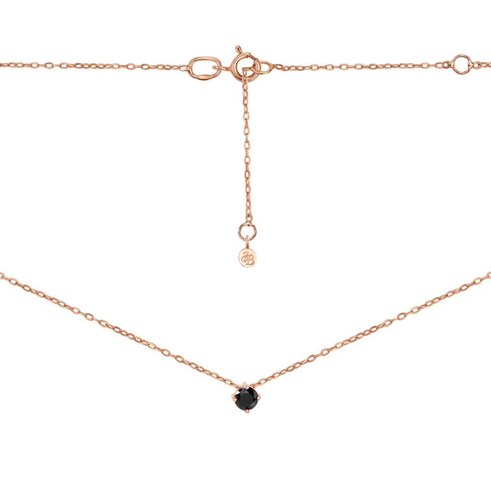 

Колье в красном золоте с фианитом 000106221 40 размера