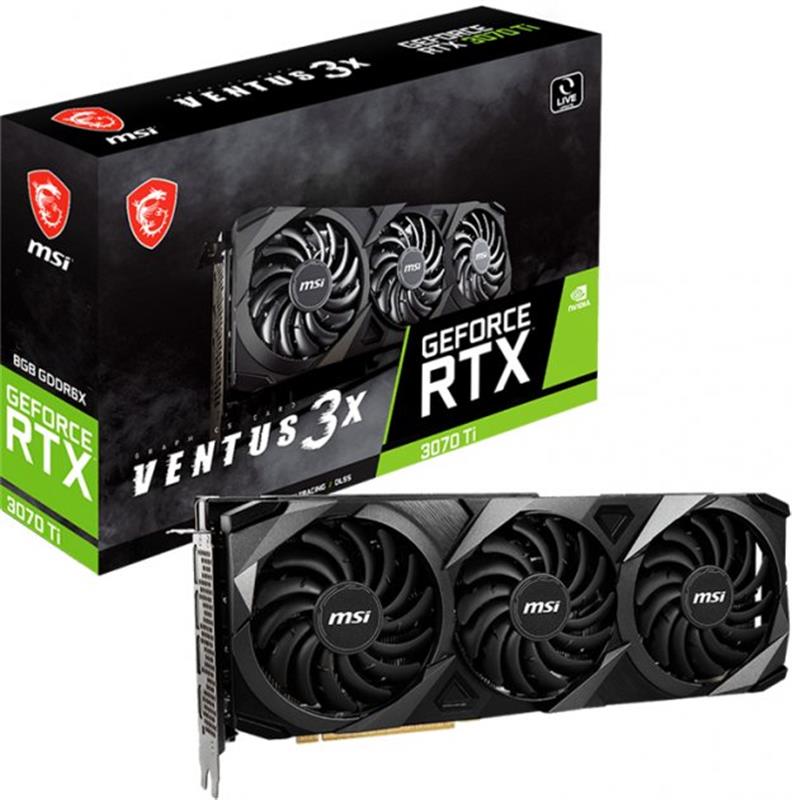 

Видеокарта GF RTX 3070 Ti 8GB GDDR6 Ventus 3X OC MSI (GeForce RTX 3070 Ti VENTUS 3X 8G OC)