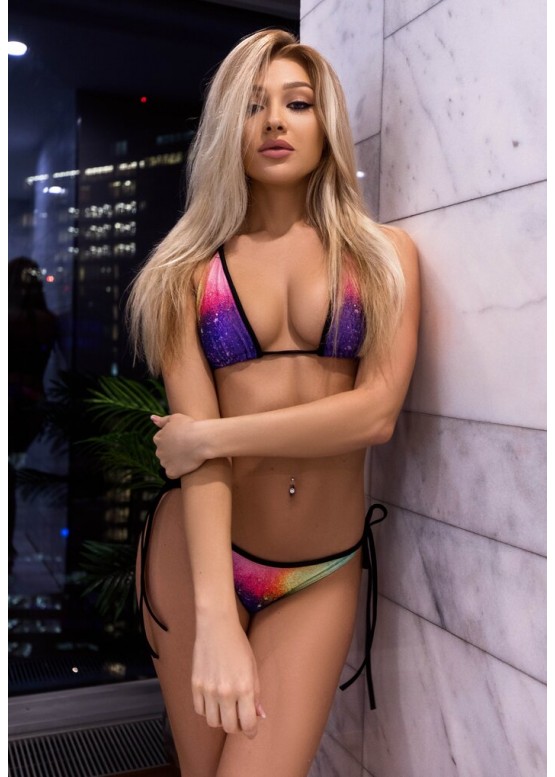 

Раздельный купальник Bona Fide Mini Bikini Rainbow  разноцветный, Раздельный купальник Bona Fide Mini Bikini Rainbow S разноцветный