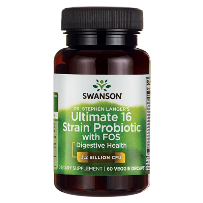 

Пробиотики, Probiotics Dr. Langer's Ultimate 16 Strain, Swanson, 3 млрд. КОЕ, 60 вегетарианских капсул (SWA-19051)