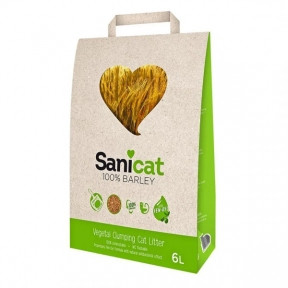 

Наполнитель для кошачьего туалета Sanicat barley натуральный ячмень 6л