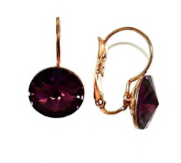 

Серьги Swarovski Xuping Медицинское золото Позолота РО 2 см. хсс-053