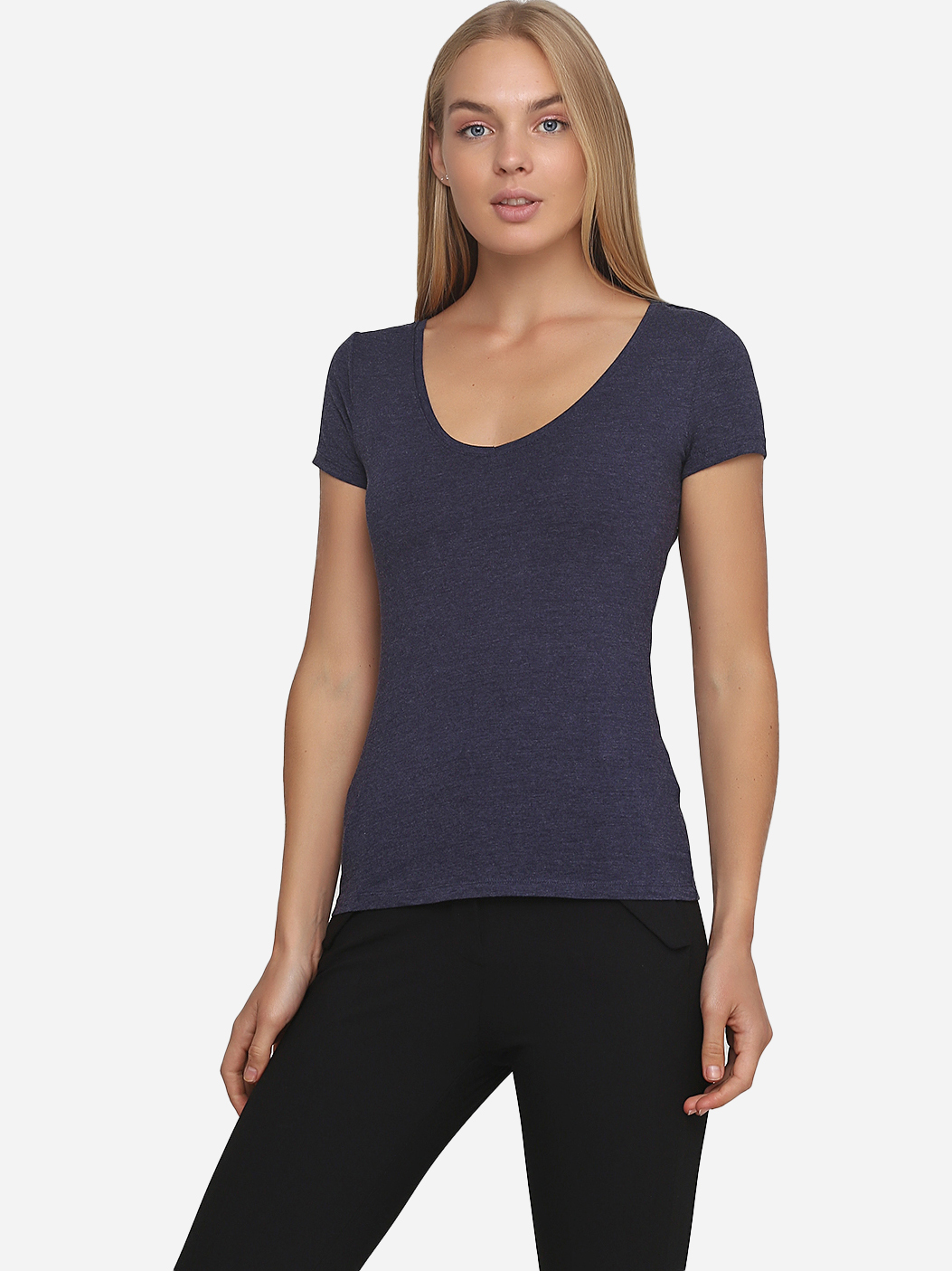

Футболка H&M 215248 M Темно-синяя