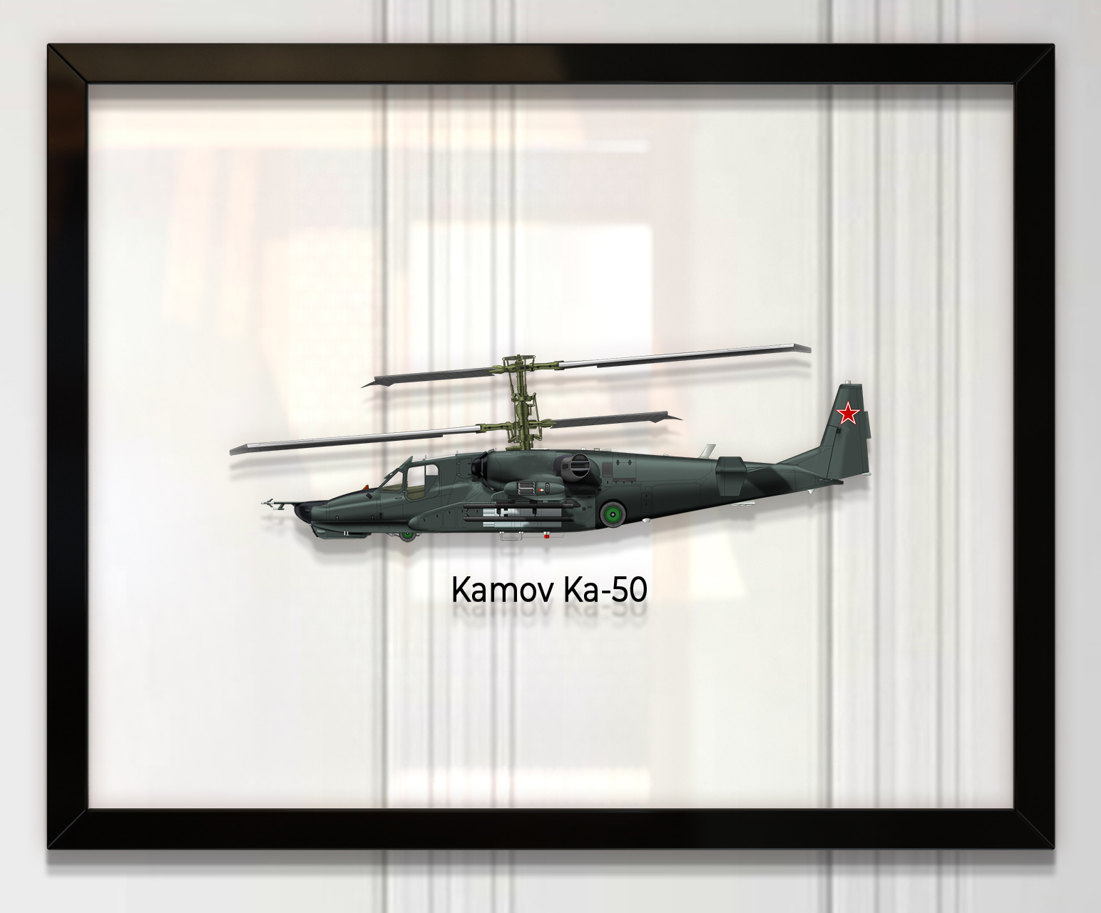 

Принт на стекле Artel «Вертолет Камов Ка-50 Черная акула» 61 x 46см