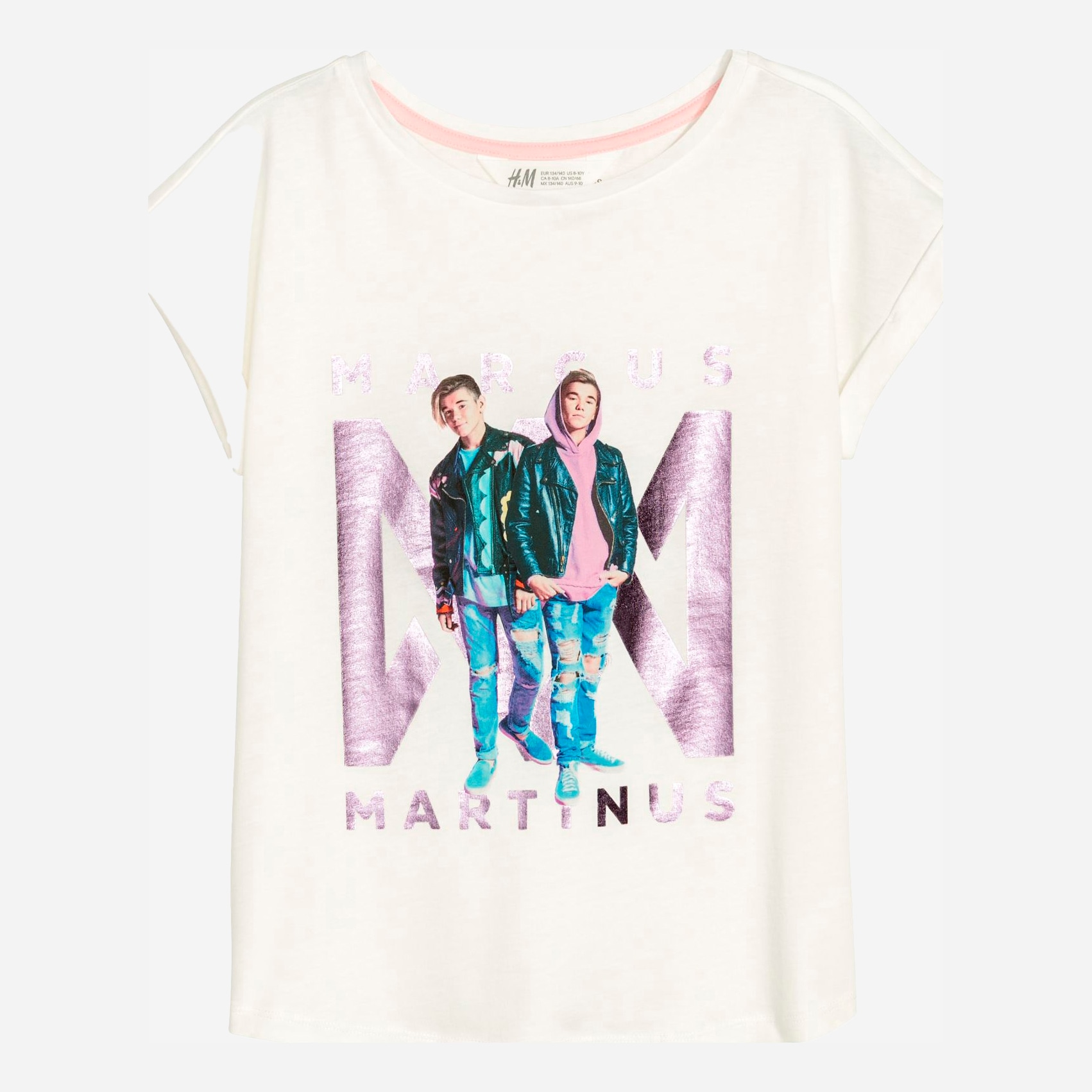 

Футболка H&M 1606-6227827 158-164 см Белый/Принт
