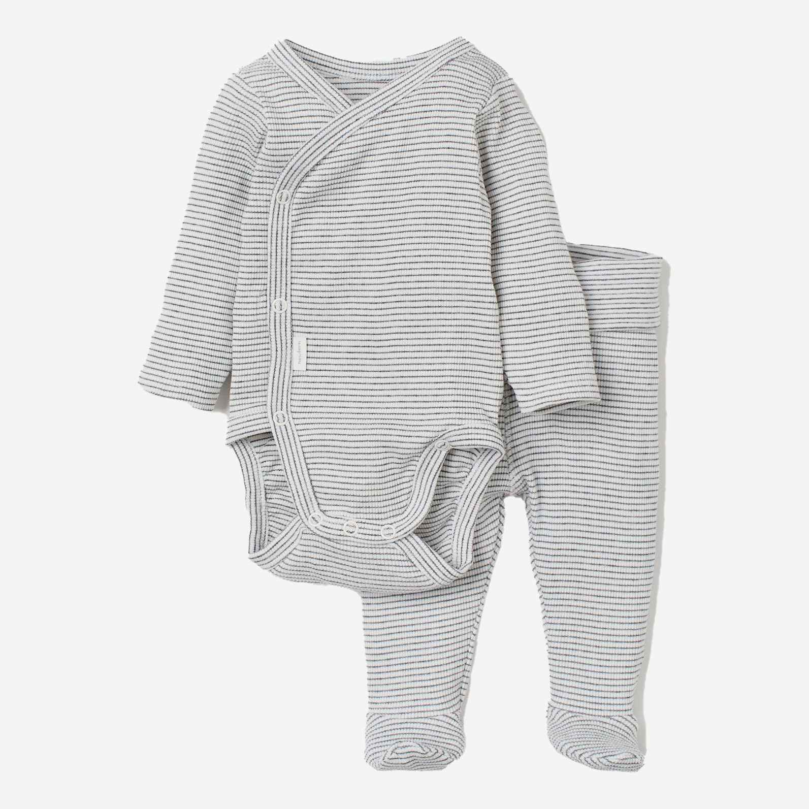 

Комплект (боди + ползунки) H&M 407-9147622 56 см Бело-серый/Полоска