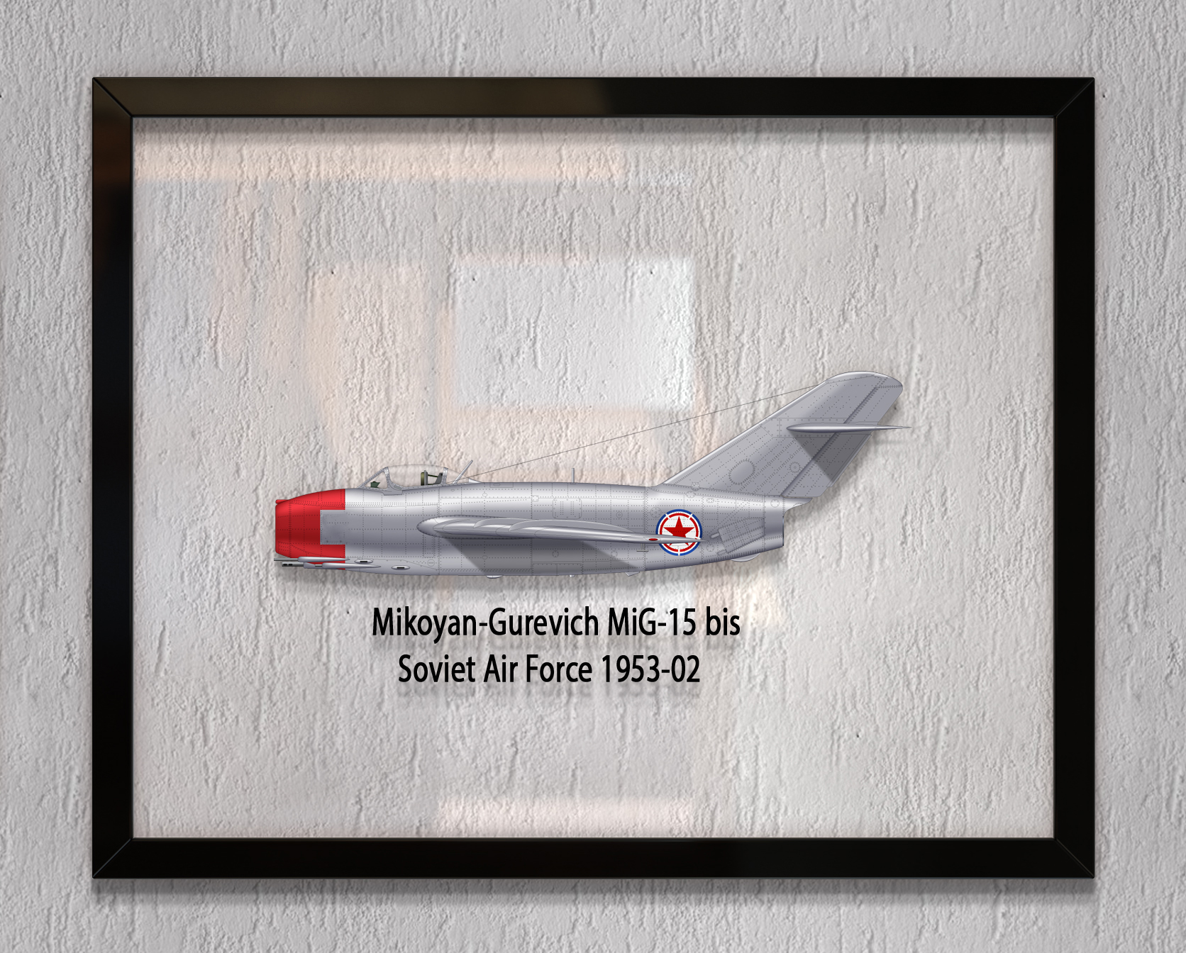 

Принт на стекле Artel «Самолет МиГ-15 1953 года» 50 x 40см