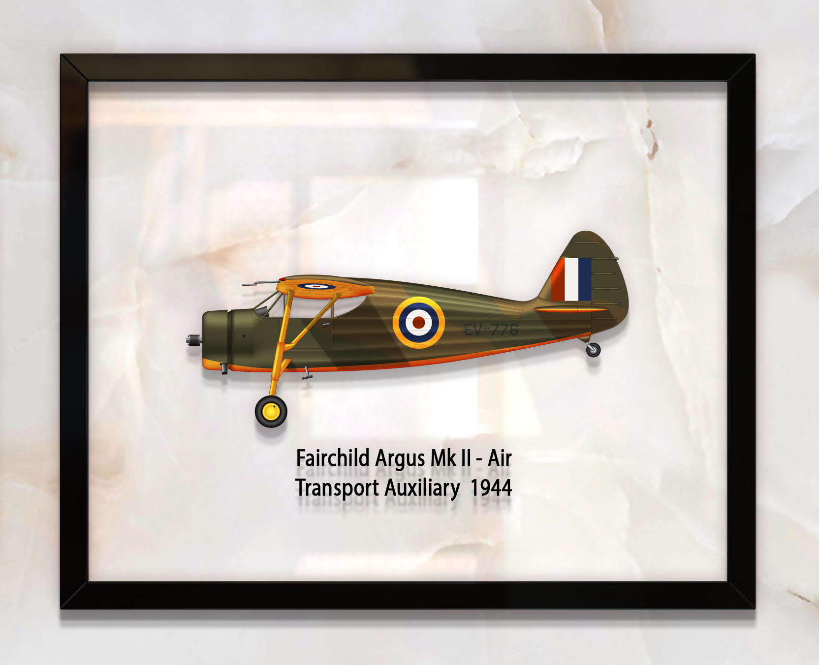 

Принт на стекле Artel «Самолет Fairchild 24 Argus Mk II 1944 год» 46 x 36см