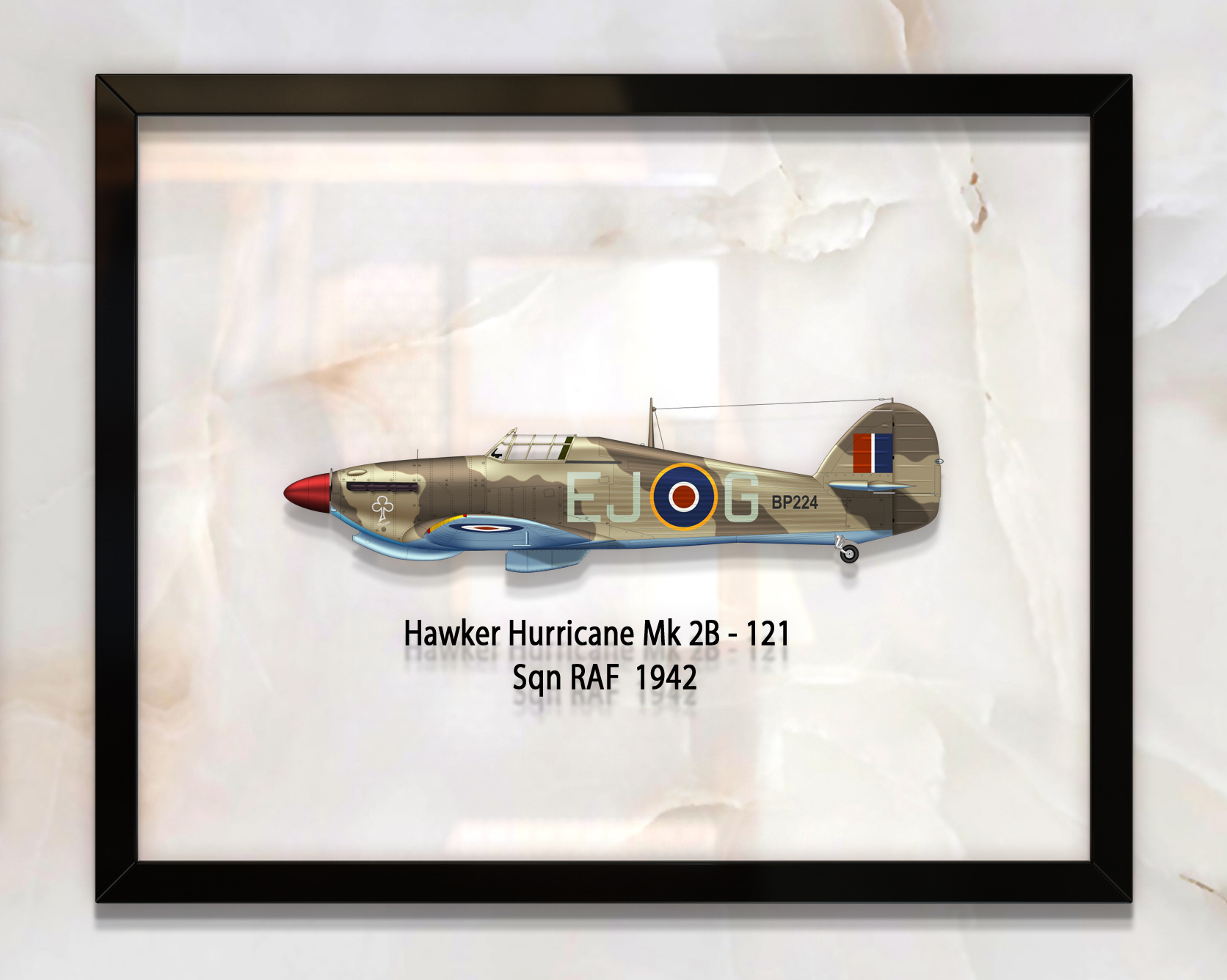 

Принт на стекле Artel «Истребитель Hawker Hurricane Mk 2B 121 Эскадрилья 1942 год» 36 x 28см