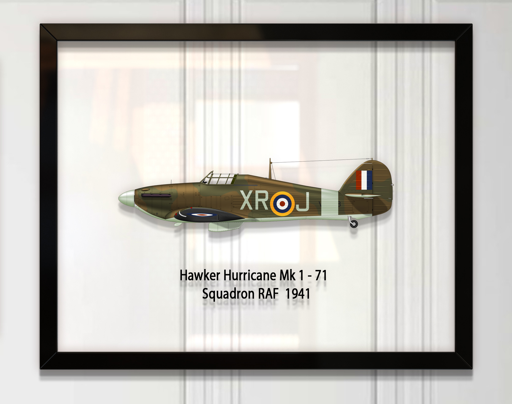 

Принт на стекле Artel «Истребитель Hawker Hurricane Mk 1 71 Эскадрилья 1941 год» 61 x 46см
