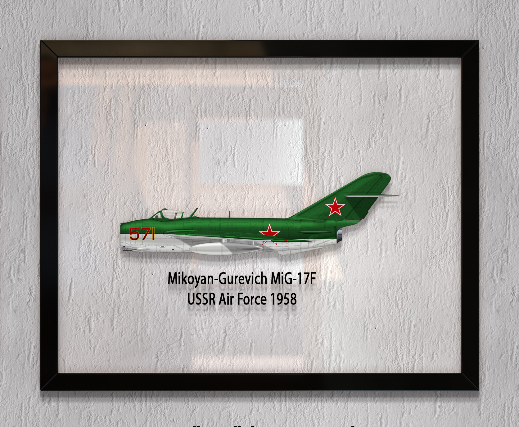 

Принт на стекле Artel «Самолет МиГ-17 1958 года» 36 x 28см