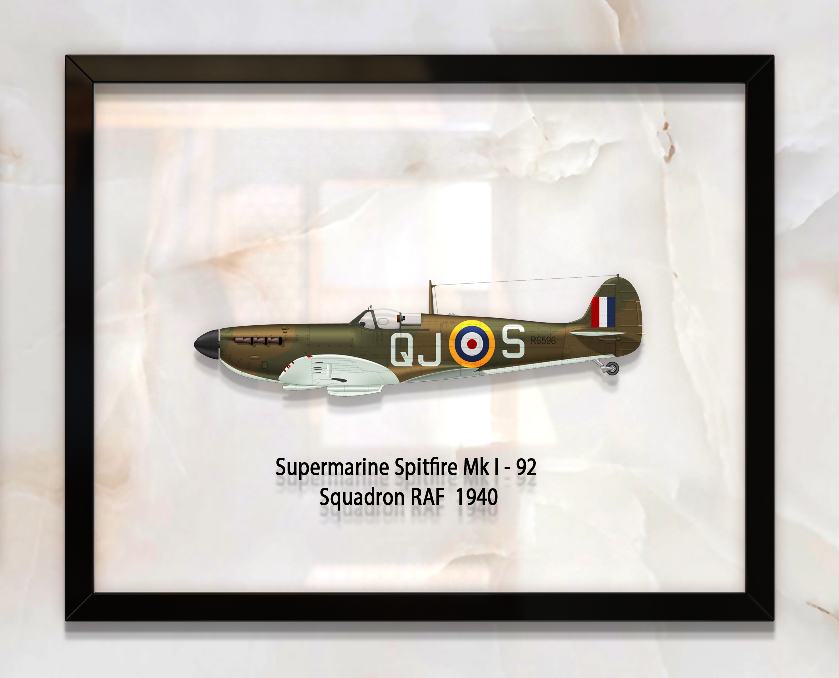 

Принт на стекле Artel «Самолет Supermarine Spitfire Mk. I 92 Эскадрилья 1940 год» 36 x 28см