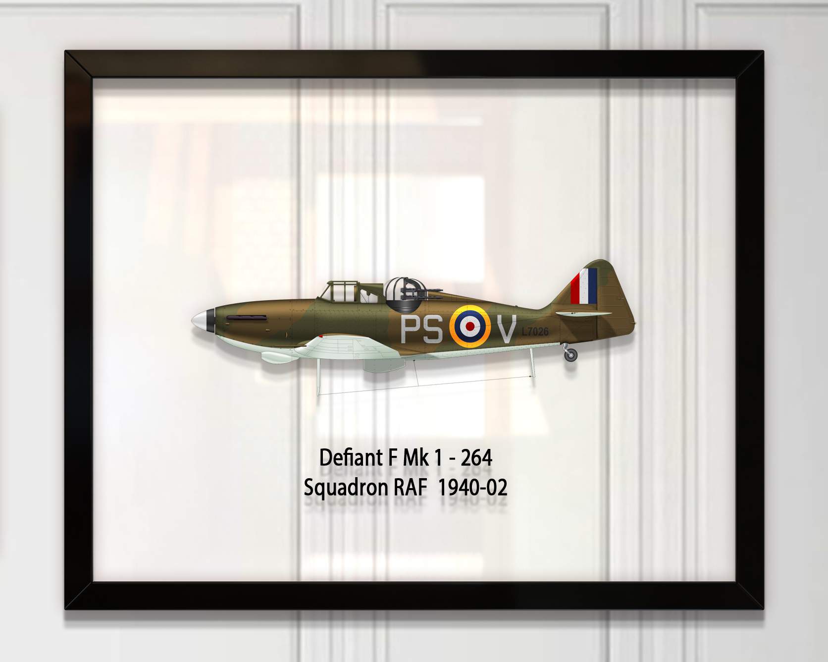 

Принт на стекле Artel «Истребитель RAF Boulton Paul Defiant Mk 1 1940 год» 36 x 28см