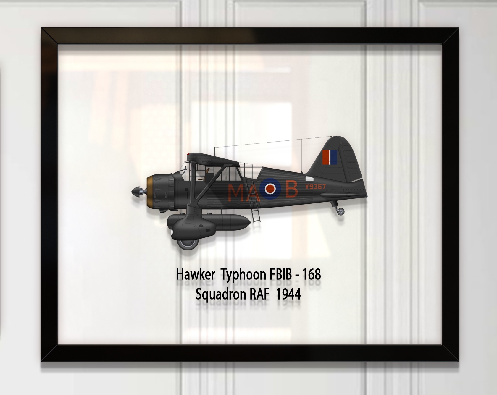 

Принт на стекле Artel «Истребитель Hawker Typhoon 168 Эскадрилья 1944 год» 46 x 36см