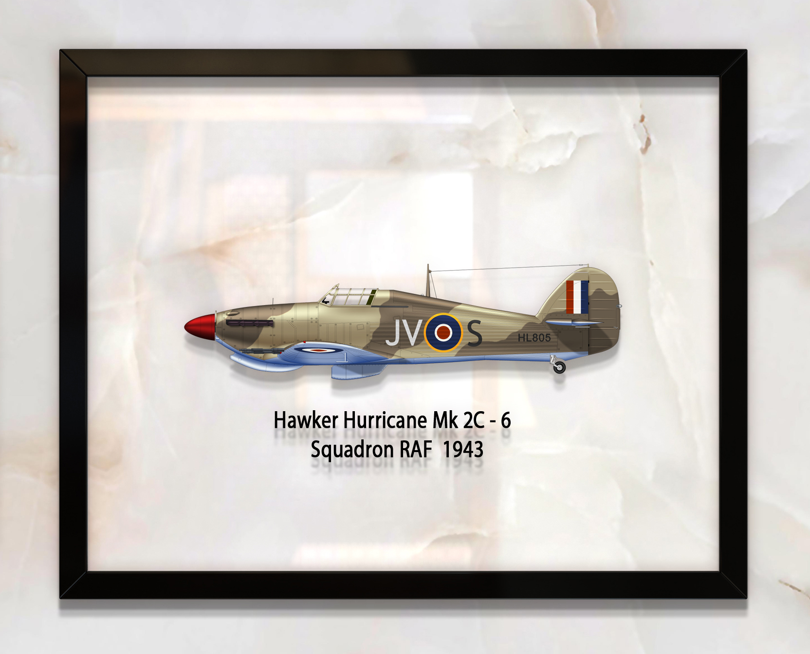 

Принт на стекле Artel «Истребитель Hawker Hurricane Mk 2C 6 Эскадрилья 1943 год» 50 x 40см