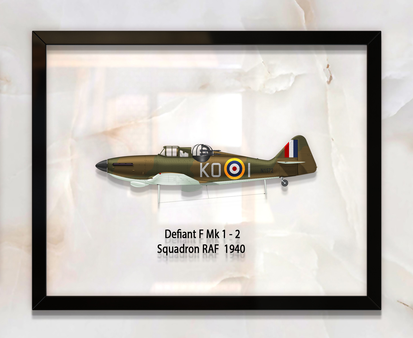 

Принт на стекле Artel «Самолет Boulton Paul Defiant Mk 1 RAF 1940 год» 46 x 36см