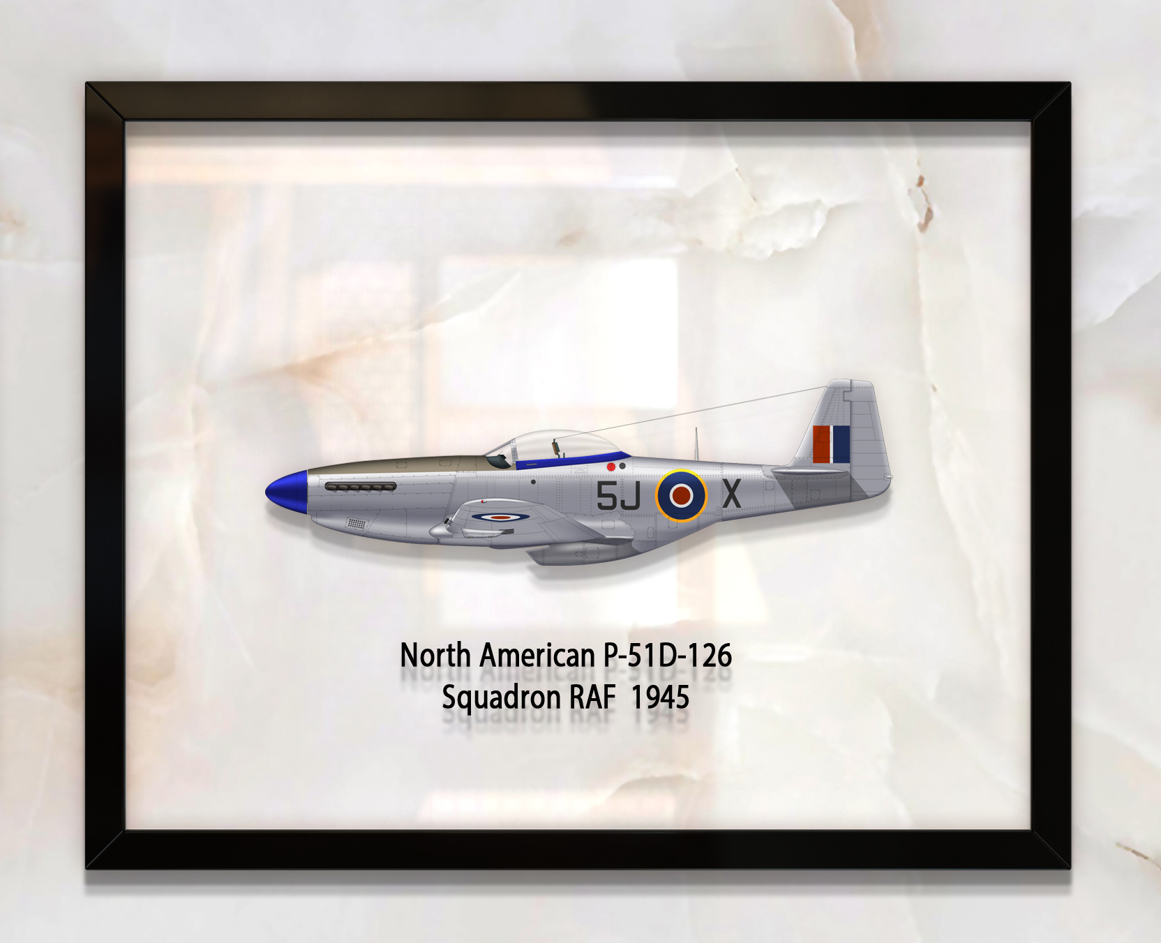 

Принт на стекле Artel «Истребитель North American P-51D Mustang 126 Эскадрилья 1945 год» 50 x 40см