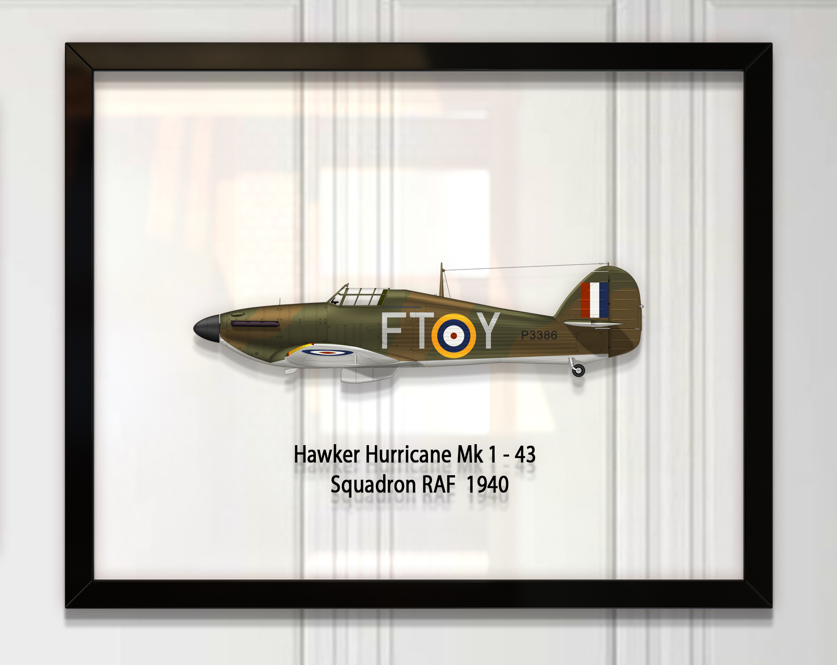 

Принт на стекле Artel «Истребитель Hawker Hurricane Mk 1 43 Эскадрилья 1940 год» 61 x 46см