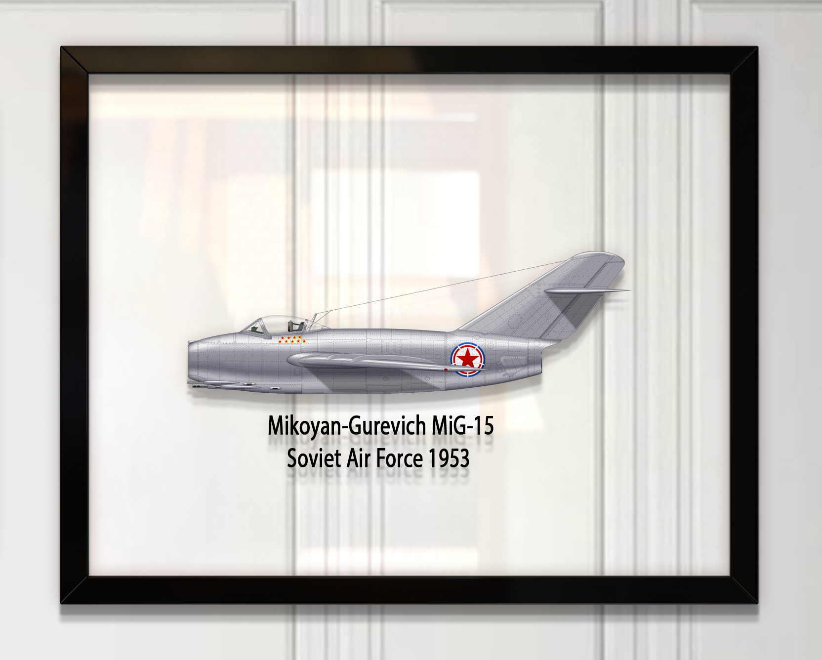 

Принт на стекле Artel «Самолет МиГ-15 1951 года» 36 x 28см