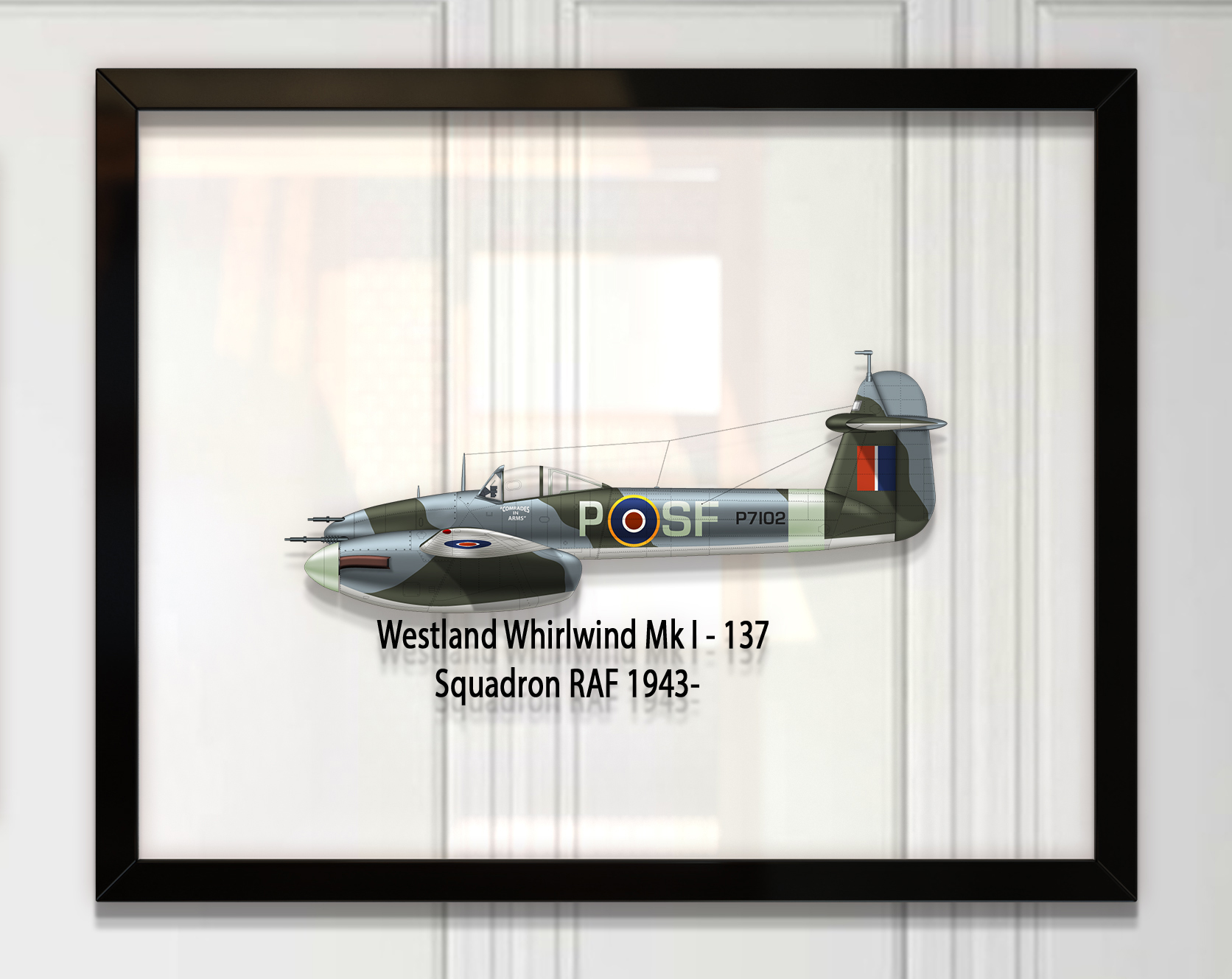 

Принт на стекле Artel «Истребитель Westland Whirlwind Mk. I 137 Эскадрилья 1943 год» 50 x 40см