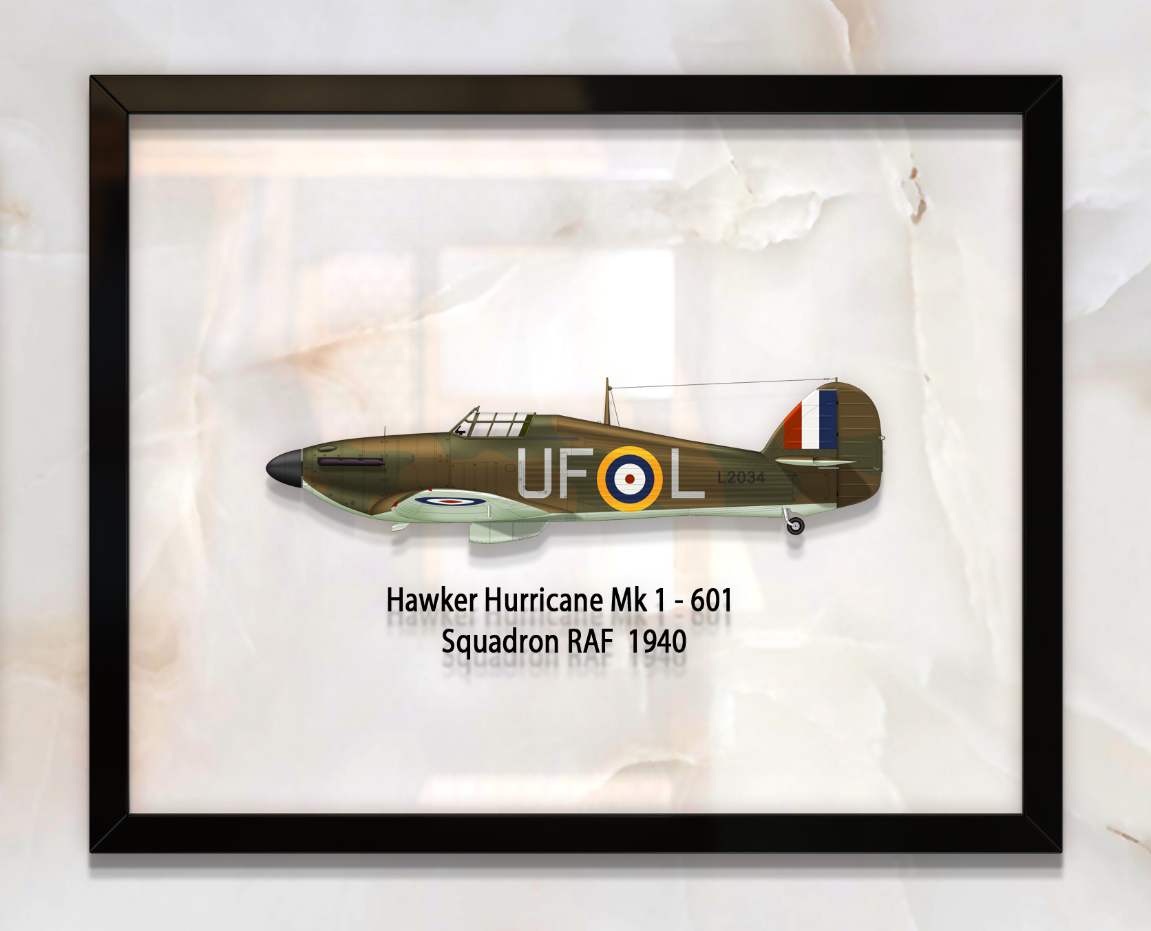 

Принт на стекле Artel «Истребитель Hawker Hurricane Mk 1 601 Эскадрилья 1940 год» 36 x 28см