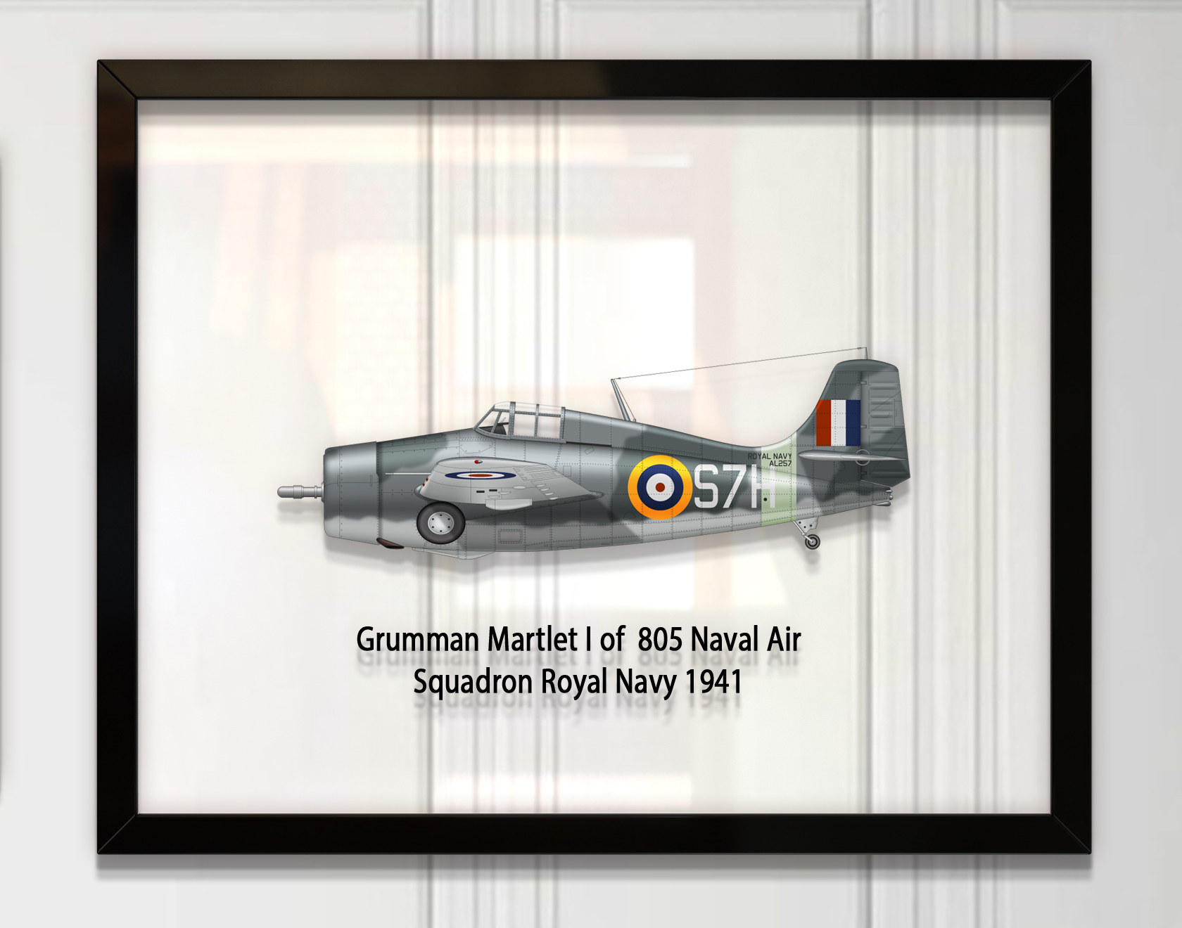 

Принт на стекле Artel «Самолет Grumman Martlet 805 Морская Эскадрилья 1941 год» 36 x 28см