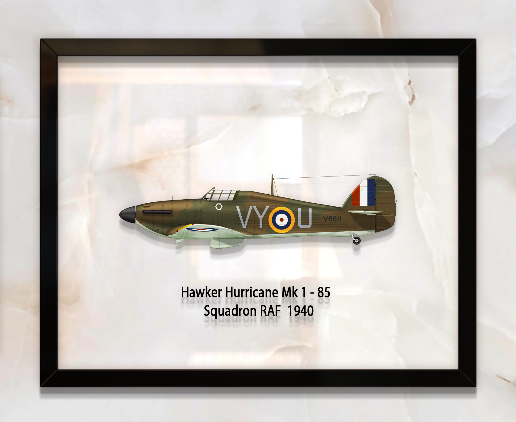 

Принт на стекле Artel «Истребитель Hawker Hurricane Mk 1 85 Эскадрилья 1940 год» 36 x 28см