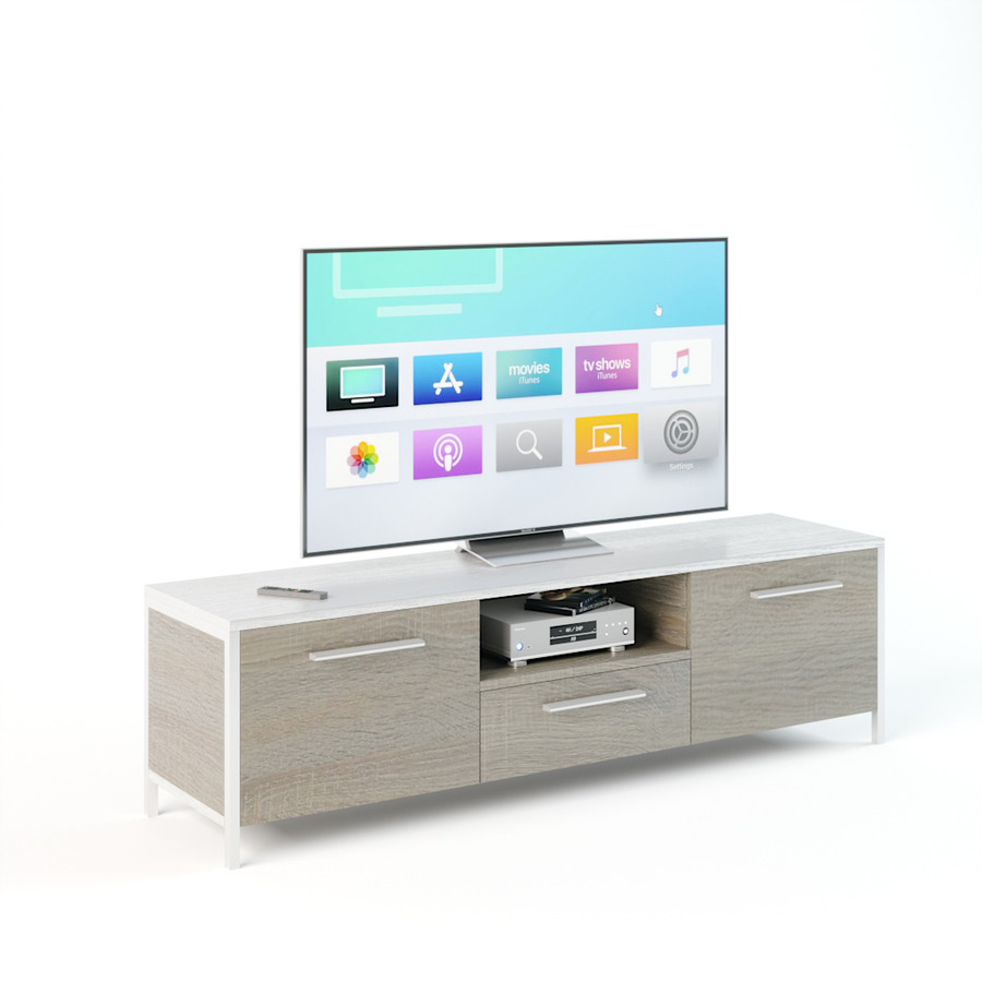 

Подставка для телевизора Fenster UNTV 01W 42,5×155×36,5 Дуб сонома/Белый