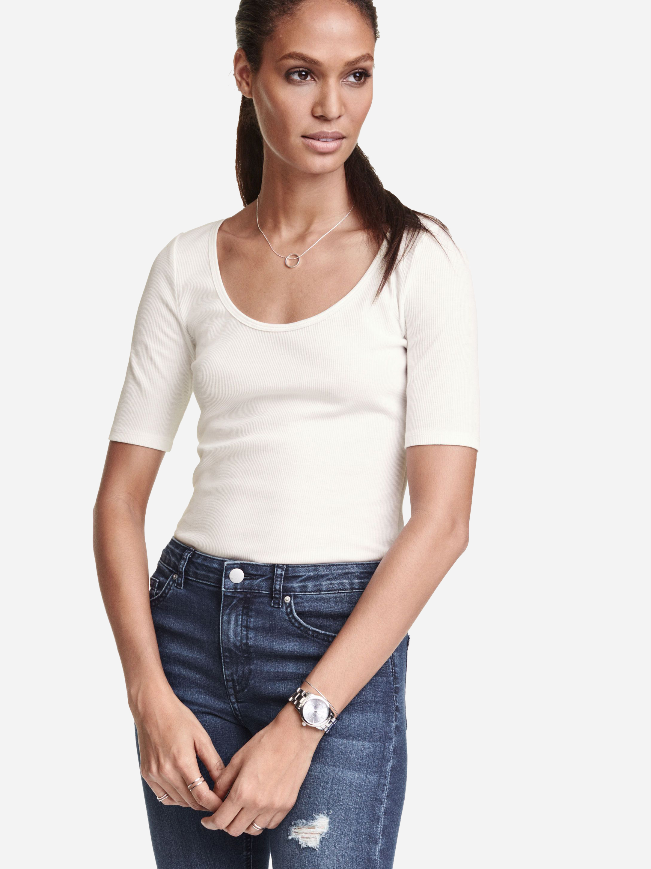 

Футболка H&M 3657633-ACTS L Белая